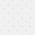 Abstract geometric retro seamless pattern. Mosaic design tile background. Geometric line ornament with stylish asian floral motif