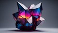 Geometric sculpture resembling a cluster of multifaceted glass or Royalty Free Stock Photo