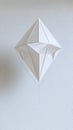Abstract geometric sculpture in white. Royalty Free Stock Photo