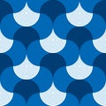 Abstract geometric sea water seamless pattern Royalty Free Stock Photo