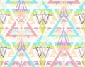 Abstract geometric seamless aztec pattern. Royalty Free Stock Photo