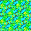 Intricate wavy pattern light green yellow orange and blue shades diagonally