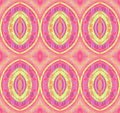 Regular ellipses and diamond pattern pink, violet and yellow