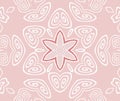 Seamless delicate spiral pattern pink red white centered