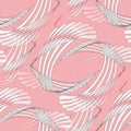 Regular delicate pattern pink and white overlaying