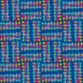 Regular seamless squares and rectangles pattern blue violet purple yellow shifted