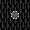 Abstract geometric arrowhead pattern. Seamless rhombus stripe on black background. Vector illustration