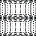 Abstract geometric seamless ethnic pattern with oriental tribal motive. Native motif design for textile. Royalty Free Stock Photo