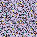 Abstract geometric seamless hand drawn pattern. Modern free hand texture. Colorful geometric doodle background. Royalty Free Stock Photo