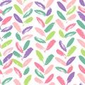 Abstract geometric seamless hand drawn pattern. Modern grunge texture. Colorful brush painted background. Royalty Free Stock Photo