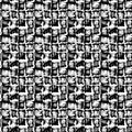 Abstract geometric seamless hand drawn pattern. Modern grunge texture. Monochrome brush painted background. Royalty Free Stock Photo