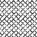 Abstract geometric seamless hand drawn pattern. Modern grunge texture. Monochrome brush painted background. Royalty Free Stock Photo