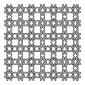 Abstract geometric seamless pattern. Black and white floral ornamental background, repeat tiles, curved lines,