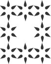 Abstract geometric seamless pattern. Black and white minimalist monochrome watercolor artwork.