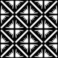 Abstract black and white repeated design pattern vector illustrations Royalty Free Stock Photo