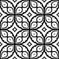 Abstract black and white repeated design pattern vector illustrations Royalty Free Stock Photo