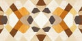 Abstract geometric seamless pattern in brown orange and cream Royalty Free Stock Photo