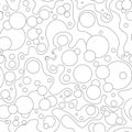 Abstract geometric seamless pattern. Bubble ornamental background. Circles
