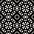 Abstract geometric seamless pattern with circular mesh, curved lines, circles Royalty Free Stock Photo