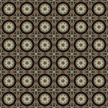 Abstract geometric seamless pattern consisting of intertwining patterns