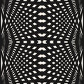 Abstract geometric seamless pattern with diagonal stripes, intersecting lines, rays, grid, lattice. Simple vector black and white Royalty Free Stock Photo