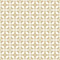 Abstract geometric seamless pattern. Golden ornamental texture, arabian motif