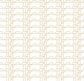 Abstract geometric seamless pattern with lines and polyginal elements on the white background. Royalty Free Stock Photo