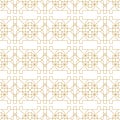 Abstract geometric seamless pattern with lines and polyginal elements on the white background. Royalty Free Stock Photo