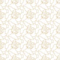 Abstract geometric seamless pattern with lines and polyginal elements on the white background. Royalty Free Stock Photo