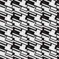 Abstract geometric seamless pattern. Monochrome breakwalls endless texture. Vector illustration