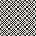 Abstract geometric seamless pattern. Monochrome vector geometric background with square mosaic tiles, checkered surface Royalty Free Stock Photo
