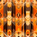 Abstract Geometric Seamless Pattern Orange Brown Royalty Free Stock Photo