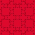 Abstract geometric seamless pattern in oriental style. Red vector background Royalty Free Stock Photo