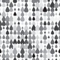 Abstract geometric seamless pattern with simple drop shapes Royalty Free Stock Photo