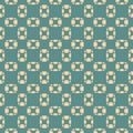 Abstract geometric seamless pattern with small ovate shapes. Green and beige