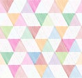 Abstract geometric seamless pattern with triangle. Ornamental white