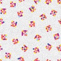 Abstract geometric seamless pattern. Stylish dotted pixel background