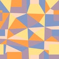 Abstract geometric seamless pattern in trend colors. Royalty Free Stock Photo