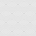 Abstract geometric seamless pattern with triangles. Outline triangles geometric lattice