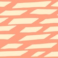 Abstract geometric seamless pattern vector illustration. Hand drawn light beige irregular shapes on warm peach