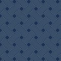 Abstract geometric seamless pattern with white lines and square shapes on dark blue backgrounds. Royalty Free Stock Photo