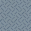 Abstract geometric seamless pattern with white lines and square shapes on dark blue backgrounds. Royalty Free Stock Photo