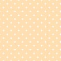 Abstract geometric seamless pattern. White small crosses, stars on light orange background