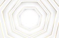 Abstract geometric shape background with white and gold element Elegant futuristic design with golden line vector Royalty Free Stock Photo