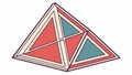 Abstract geometric shape based on intersecting triangular forms vector design Generative AI Royalty Free Stock Photo
