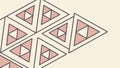 Abstract Geometric Shape with an Interlocking Triangle Pattern, vector design Generative AI Royalty Free Stock Photo