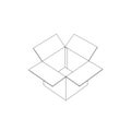 Abstract geometric shape with intersecting planes Royalty Free Stock Photo