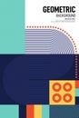 Abstract geometric shape layout poster design template background