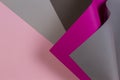 Abstract geometric shape pink magenta grey color paper background