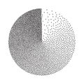 Abstract Geometric Shape Vector. Film Grain, Noise, Grunge Texture. Halftone Background. Vintage Dotwork Engraving